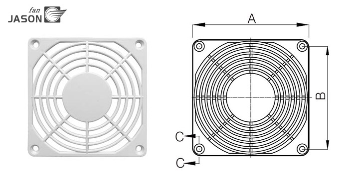 Защитный кожух из ABS-пластика Цвет RAL 7035